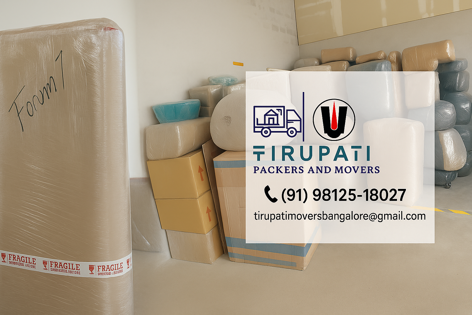 Tirupati Packers and Movers truck near Devanahalli Airport Road
